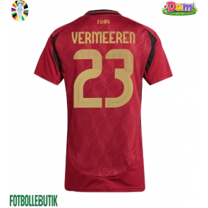 Belgien Arthur Vermeeren #23 Hemmatröja Kvinnor EM 2024 Kortärmad